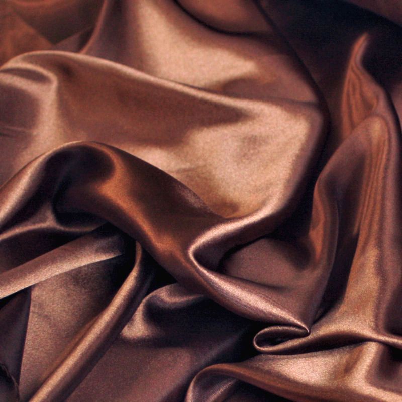 popup_images/shop_satin_dkl_braun_100142.jpg Glanz Satin Stoff Meterware als Gardinenstoff Kleiderstoff - Braun