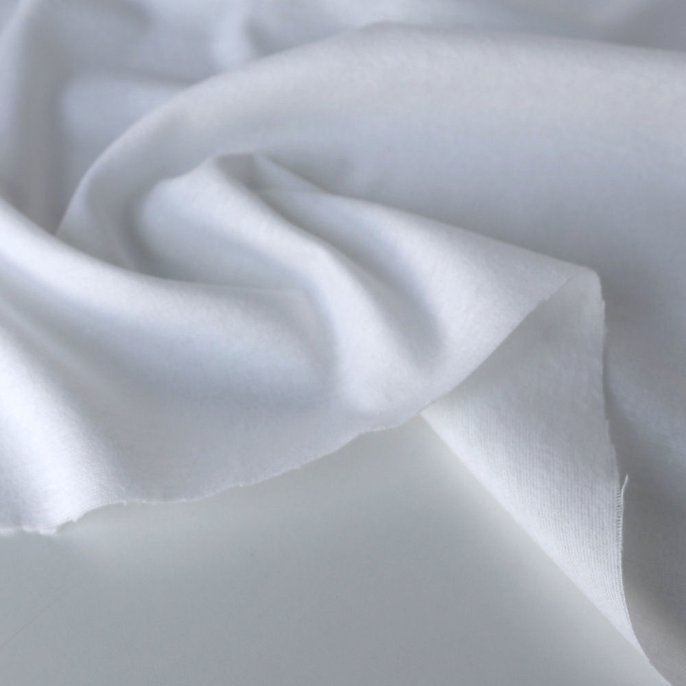 ÖkoTex uni Baumwolle 240cm breit Molton 100% Bio in Weiß