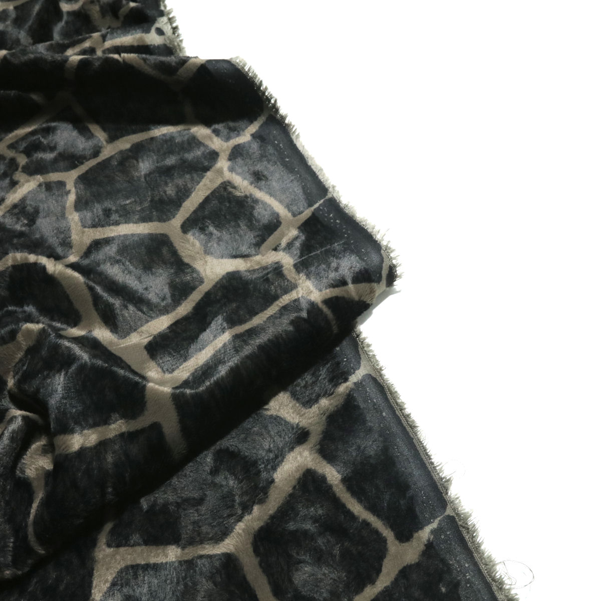 weiches Giraffen Kunstfell Plüsch Fell Stoff Meterware - blau beige weiches Giraffen Kunstfell Plüsch Fell Stoff Meterware - blau beige