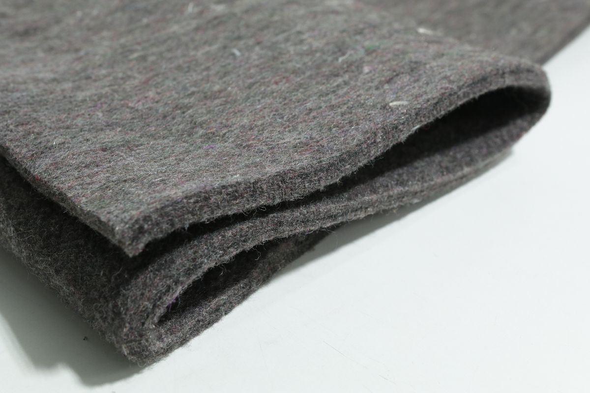 Bastelfilz Filzstoff Meterware 10mm dick Dämmstoff Polsterstoff Filzmatte Untersetzer - grau meliert