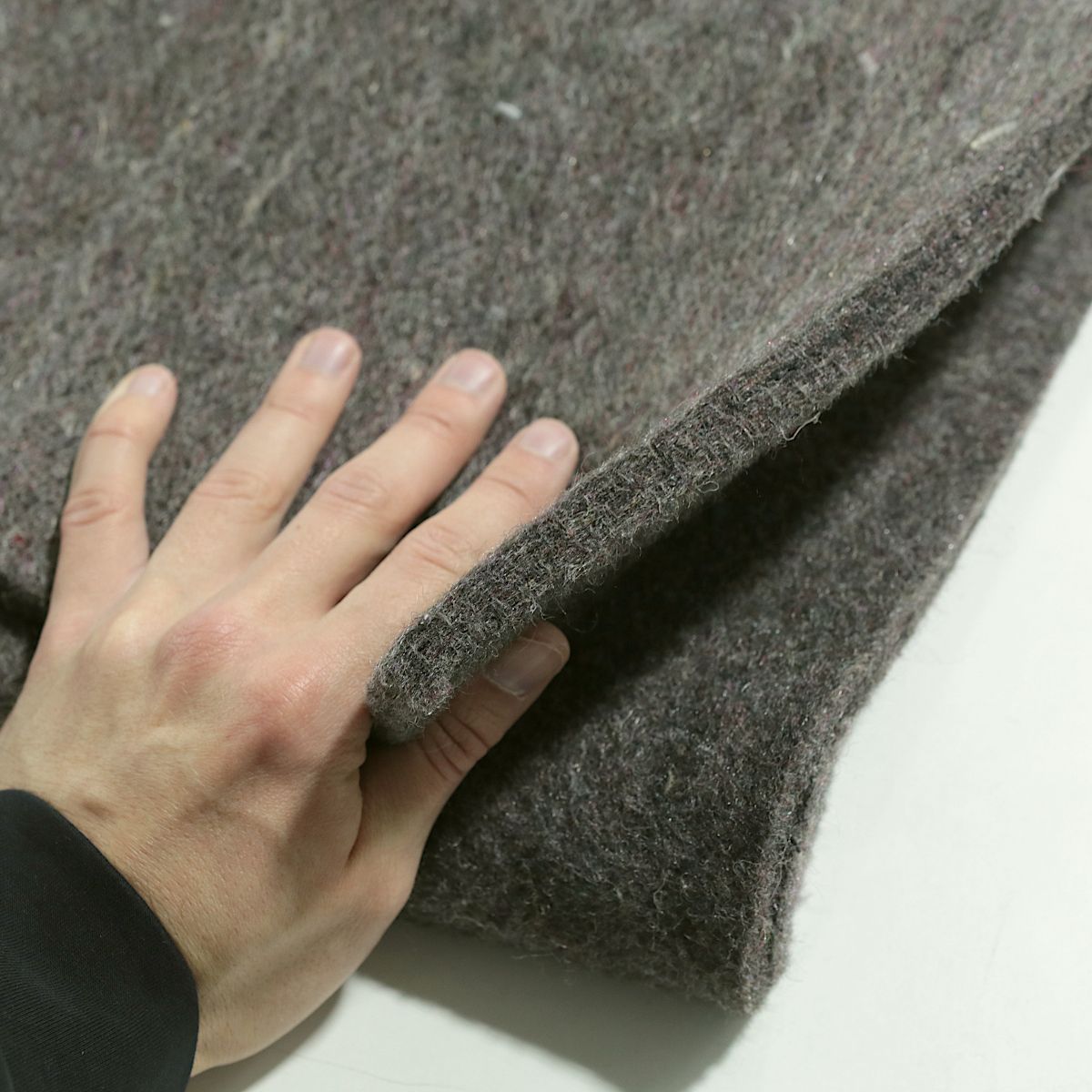Bastelfilz Filzstoff Meterware 10mm dick Dämmstoff Polsterstoff Filzmatte Untersetzer - grau meliert
