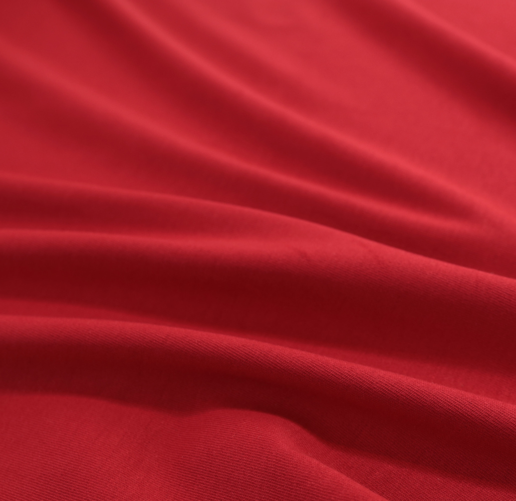 Rot Bündchen Jersey weicher Bekleidungsstoff Meterware