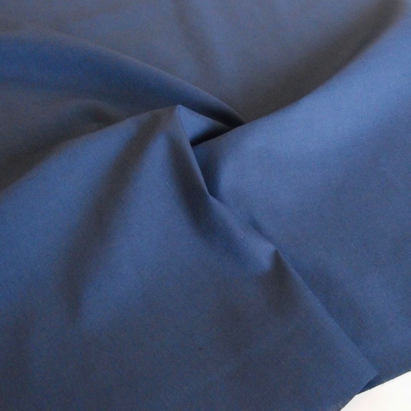 feiner weicher Baumwoll-Batist Stoff in dunkel blau
