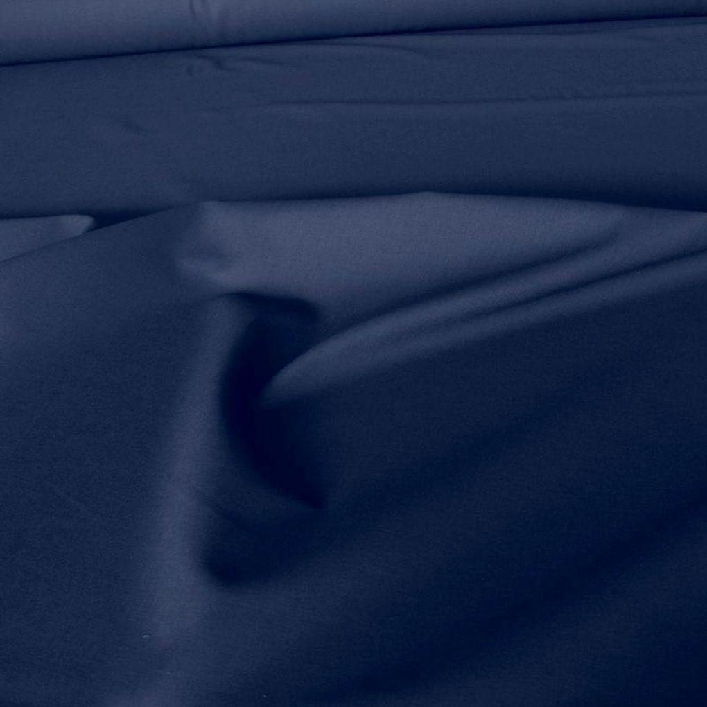 Baumwollstoff für Hose Jacke Kleid Rock Gardine Bettwäsche Kissenbezug Meterware - dunkel blau