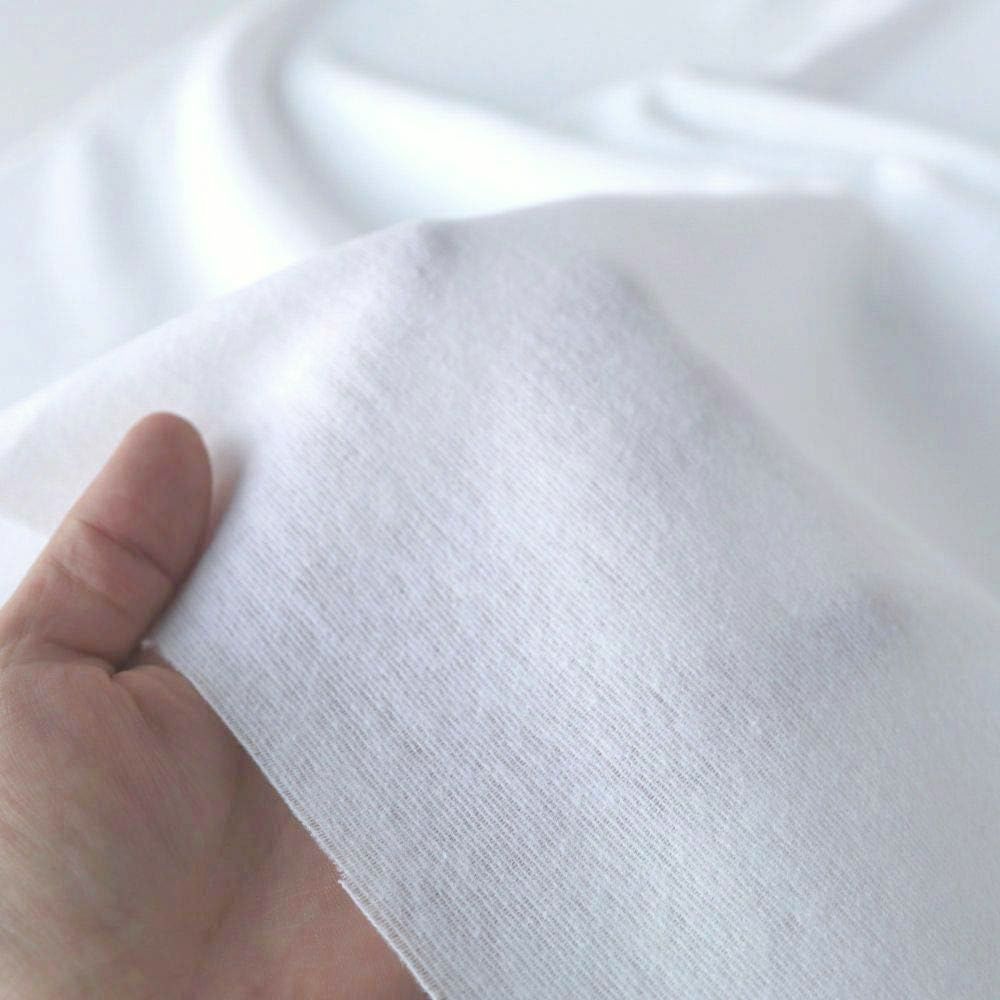 baby weicher Öko-Tex Molton Baumwollstoff Meterware - Weiß