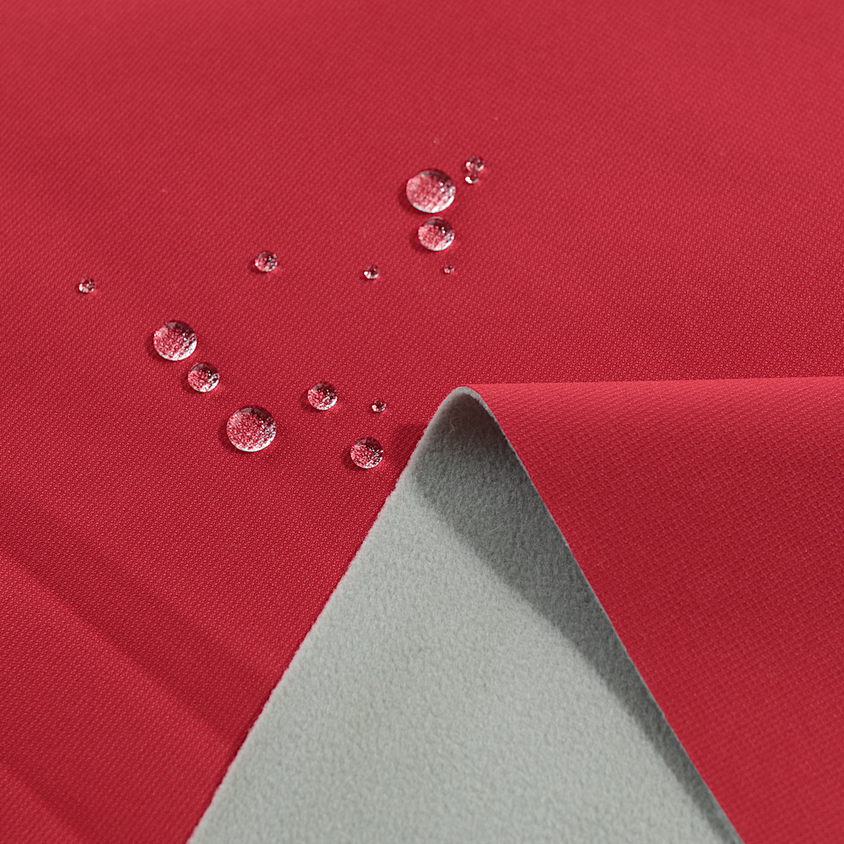 Softshell Rot mit Grauer Fleece Rückseite wasserdichter Kleidungsstoff