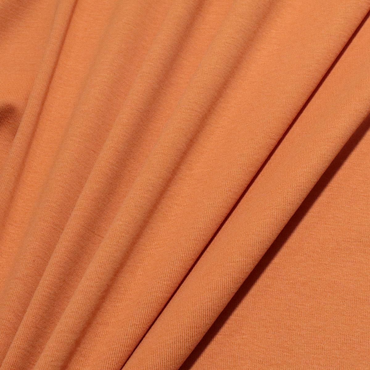 Baumwolljersey für Shirt Kleid Rock weicher elastischer Jersey Stoff in hell terra
