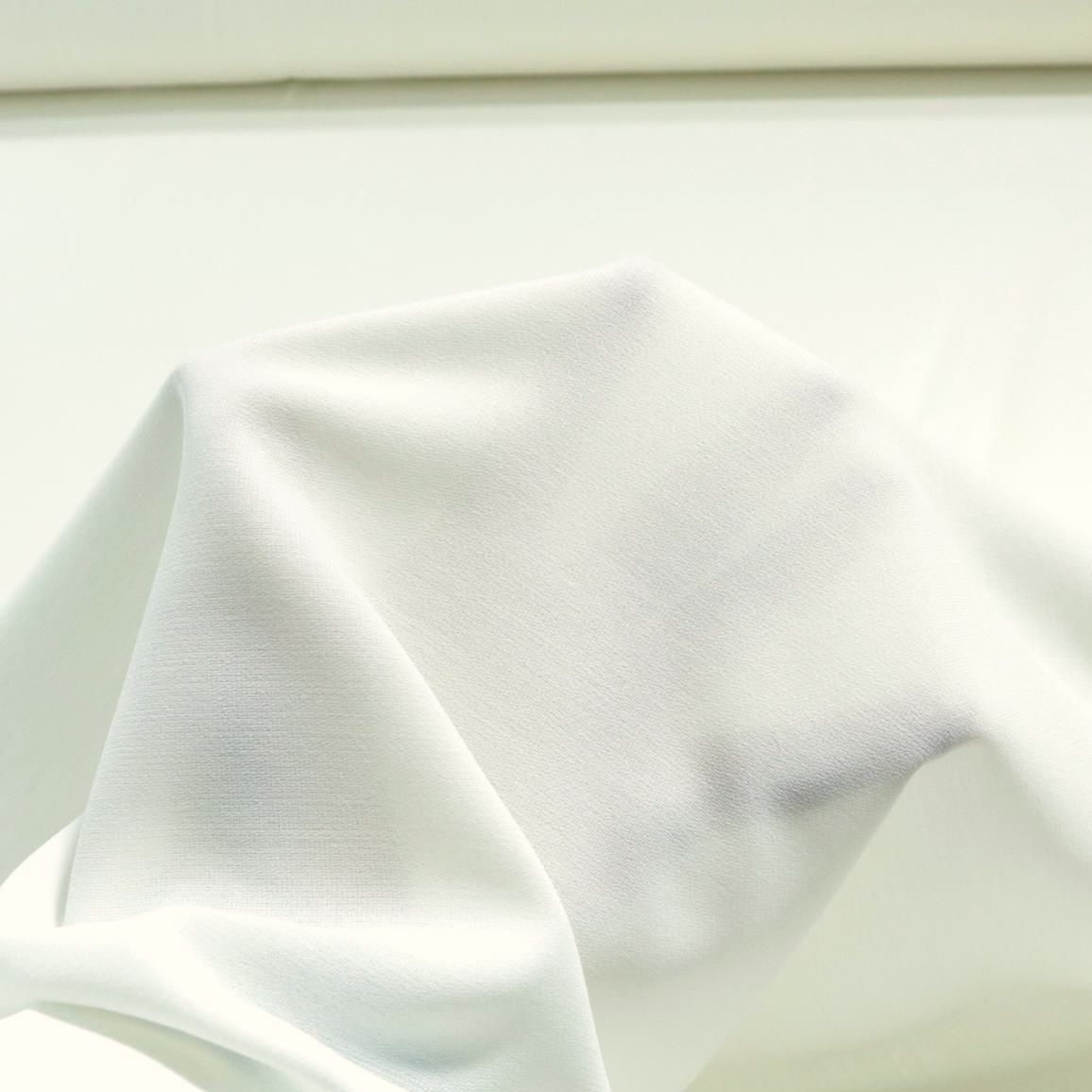 Chiffon als Dekostoff Kleider-Stoff weich fallende Meterware - creme weiß