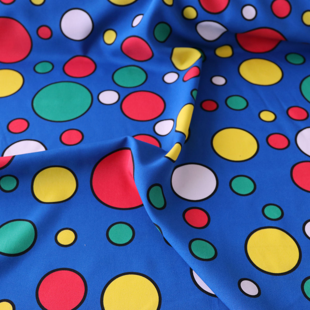 Karneval Fasching Dekostoff Bekleidungsstoff als Meterware Farbenfroh Knitterarm