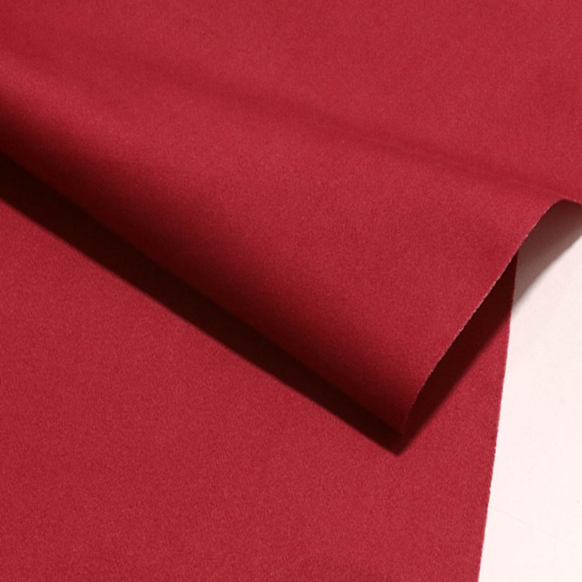 weicher Modestoff für Kleid Hemd Rock und edler Vorhangstoff Dekostoff Meterware - Kirsch Rot