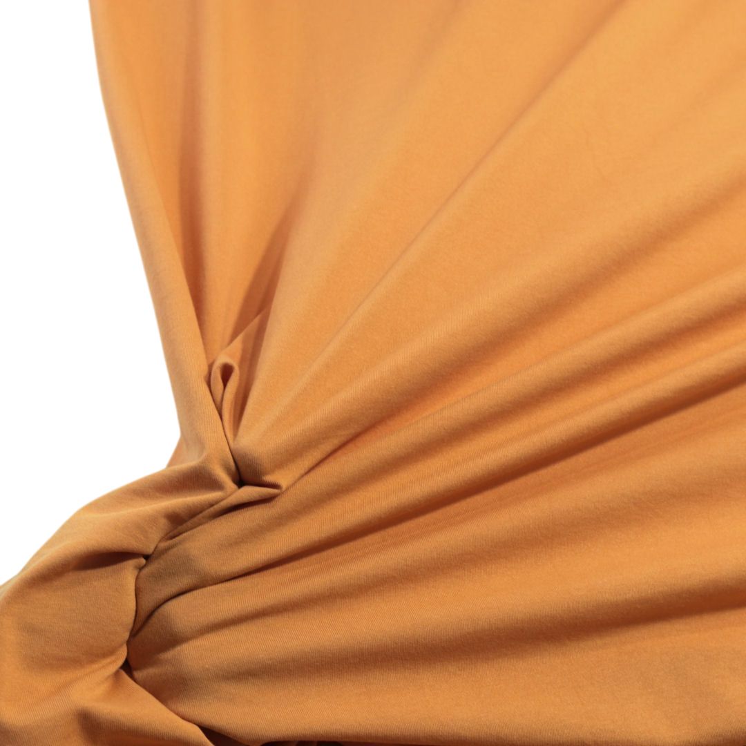 Baumwoll Jersey für Shirt Kleid Rock weicher elastischer Baumwollstoff -  Hell Terra