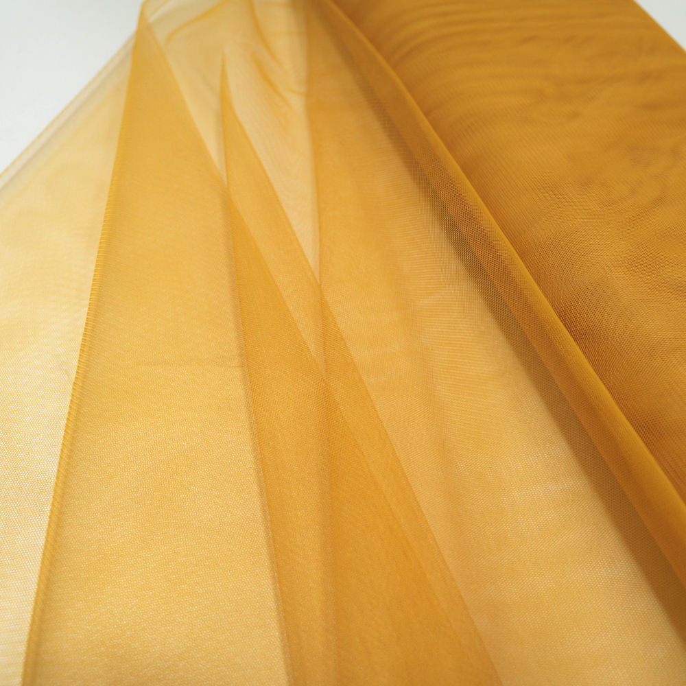 Tüllstoff Meterware 140cm breit für Gardine Vorhang Store Hochzeit Orange