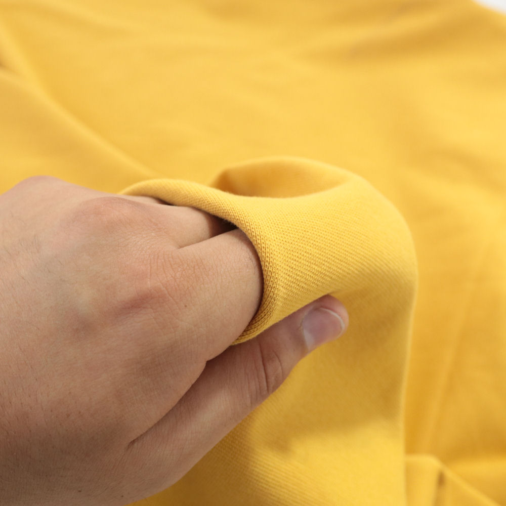 Gelb Bündchenstoff Jersey Schlauchware aus Baumwolle Stoff