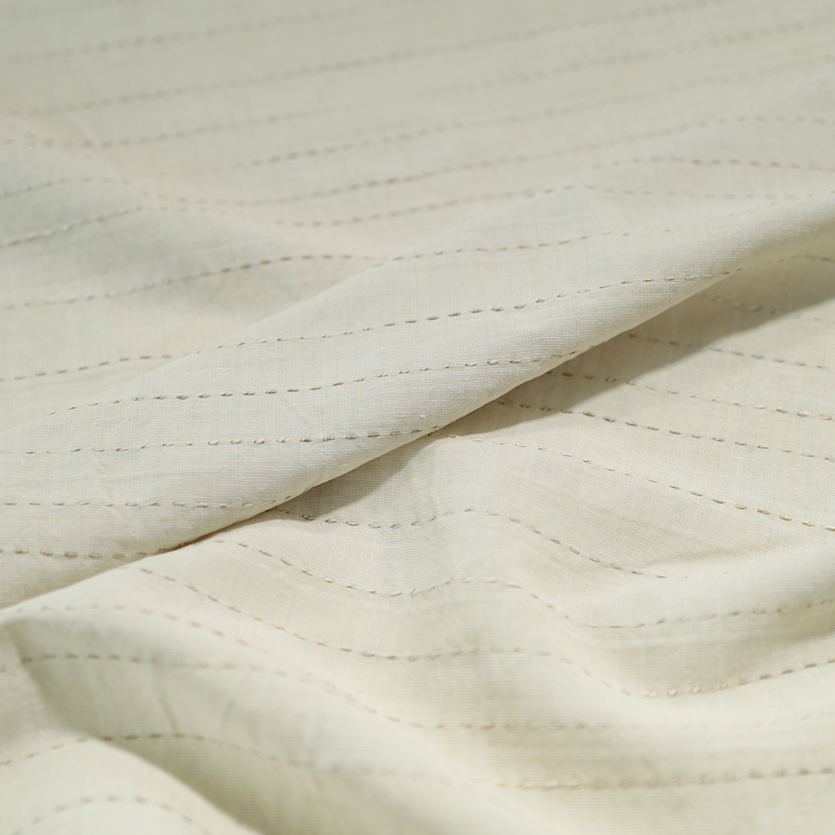 Leichter Sommerlicher Baumwoll Leinen Mischgewebe Bekleidungsstoff in Beige