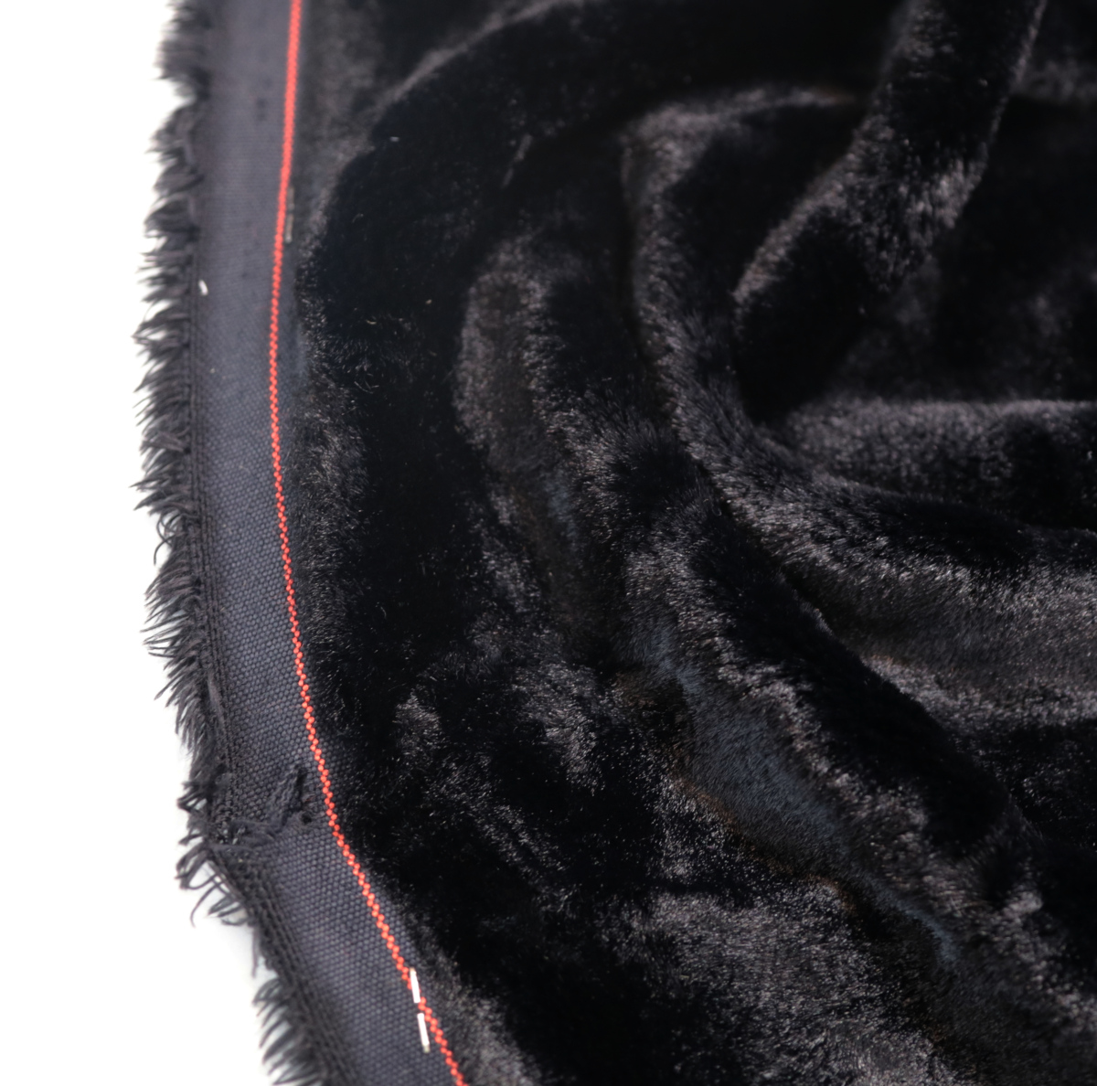 flauschiges Teddybär Kunstfell Plüsch Stoff für Jacke und Polsterungen Meterware - schwarz flauschiges Teddybär Kunstfell Plüsch Stoff für Jacke und Polsterungen Meterware - schwarz