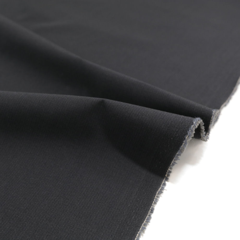 Designer Woll-Stoff Sakko Stoff knitterarm Meterware schwarz Winterstoff Designer Woll-Stoff Sakko Stoff knitterarm Meterware schwarz Winterstoff