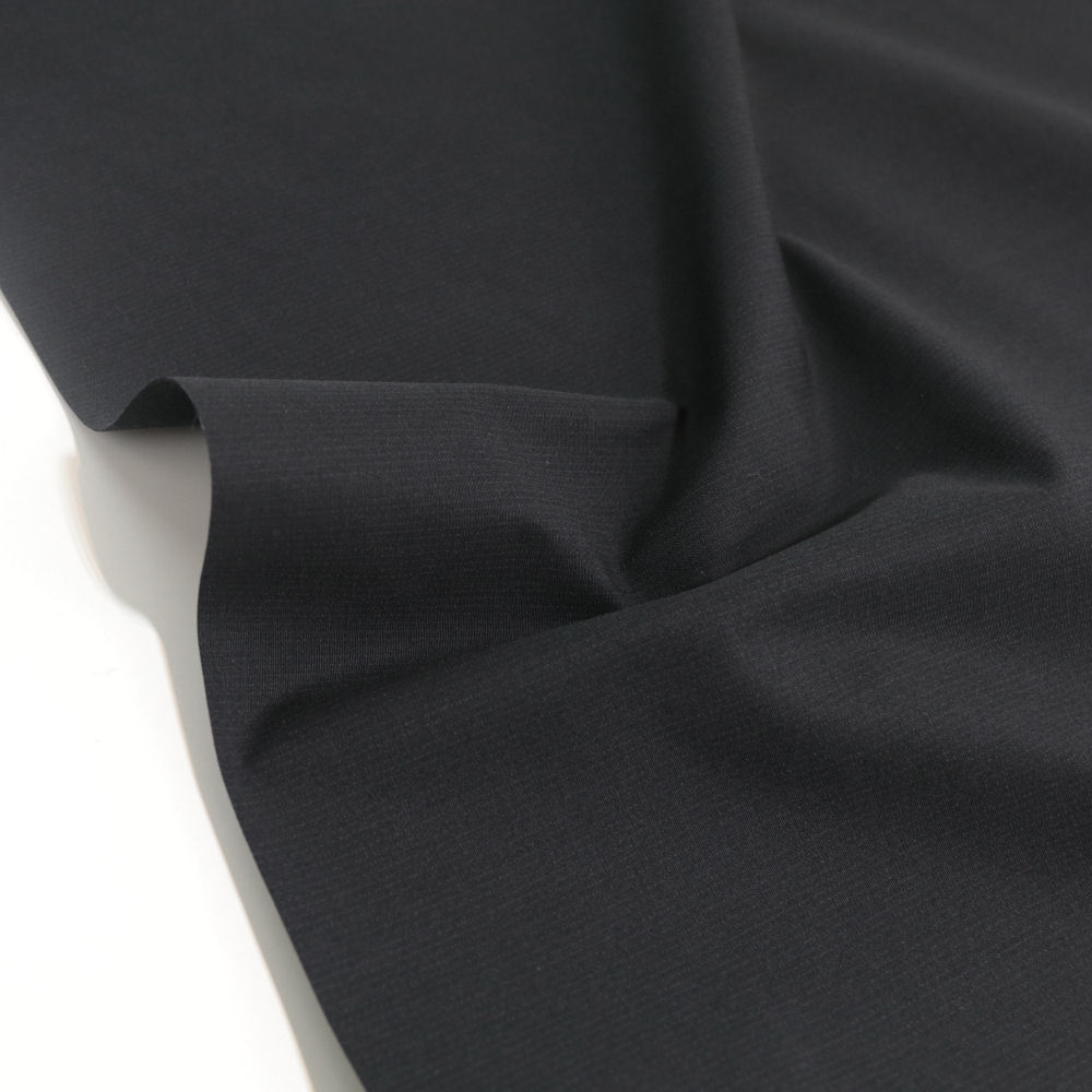 Designer Woll-Stoff Sakko Stoff knitterarm Meterware schwarz Winterstoff Designer Woll-Stoff Sakko Stoff knitterarm Meterware schwarz Winterstoff