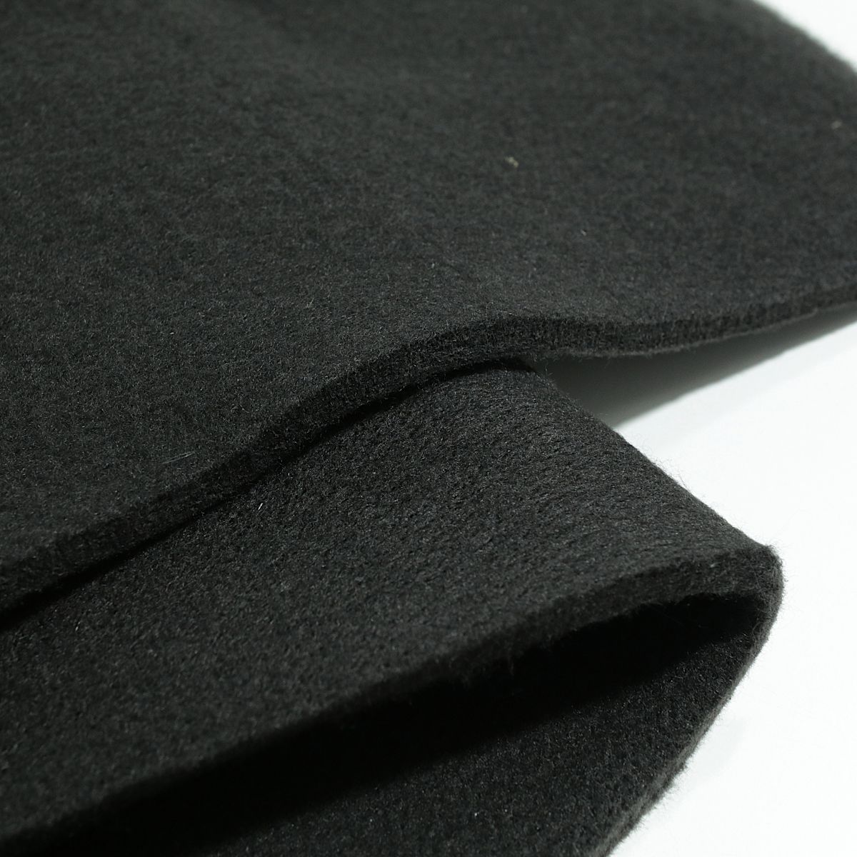 Bastelfilz Filzstoff Meterware 10mm dick Dämmstoff Polsterstoff Filzmatte Untersetzer - schwarz