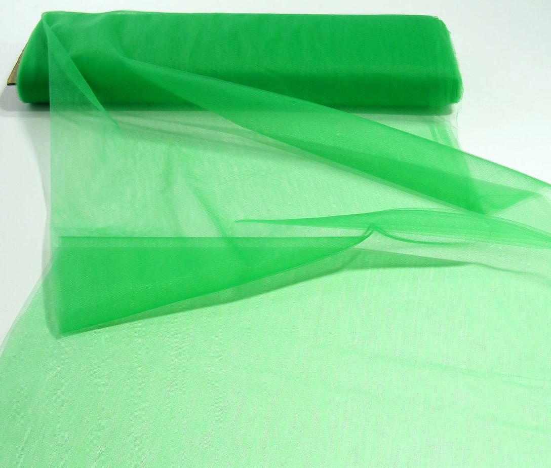 uni Tüllstoff Meterware 300cm breit für Gardine Vorhang Store Hochzeit - Smaragd