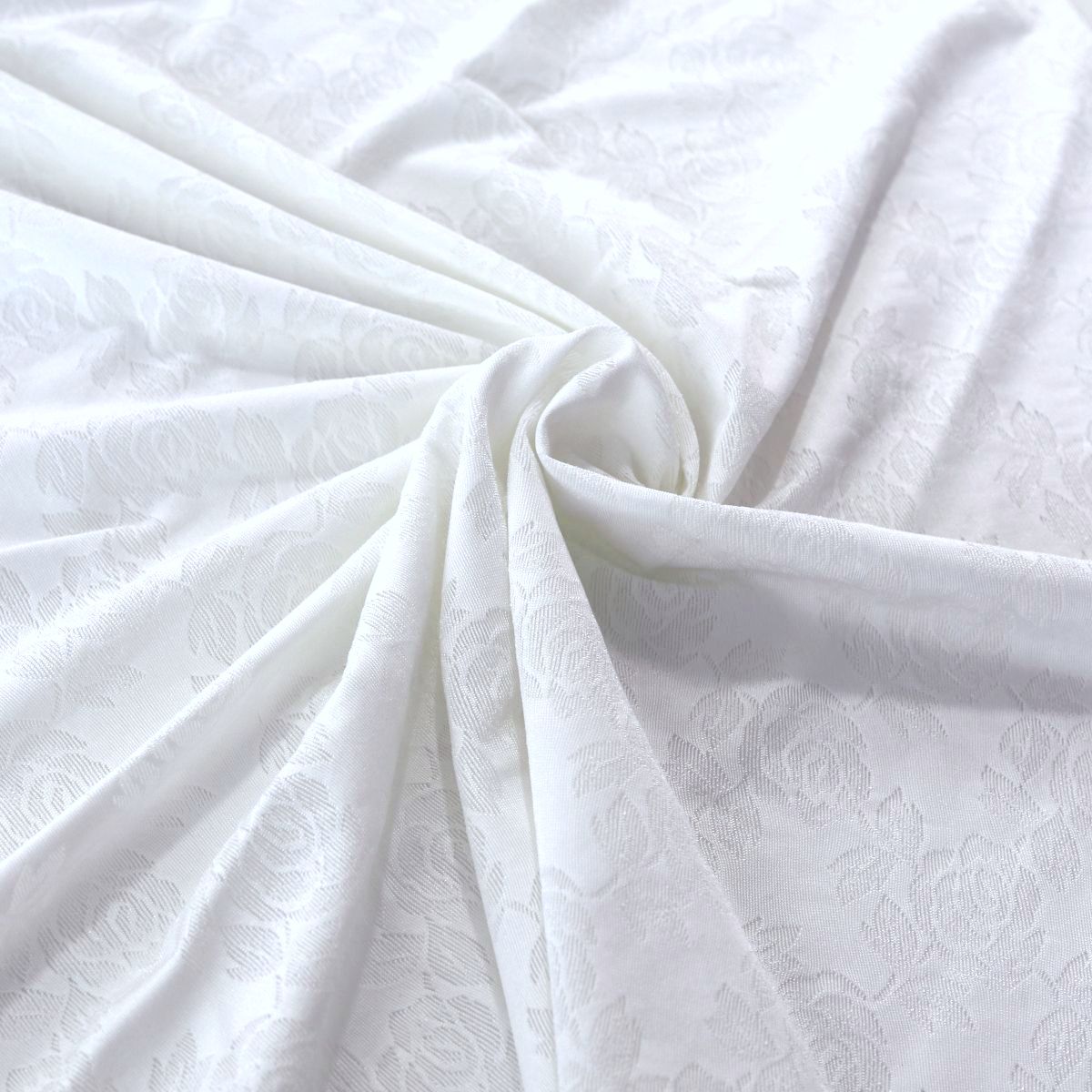 weiss JERSEY als Deko- und Bekleidungsstoff Rosenstoff Hochzeitsstoff Meterware