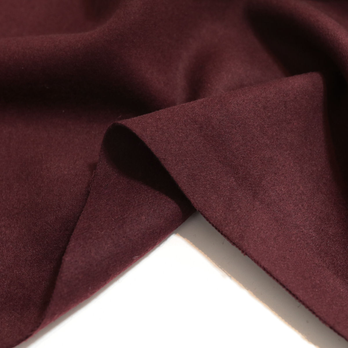Winter Wollstoff in warmes Dicht gewebtes Wolltuch für Mantel Jacke Bordeaux