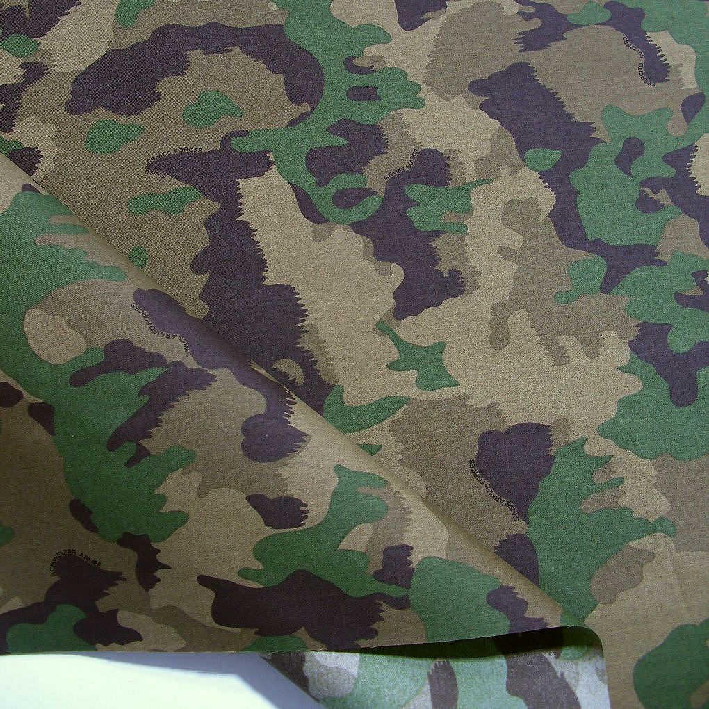 leichter Robuster Camouflage der Schweizer Armee Flecktarn Tarnstoff Meterware