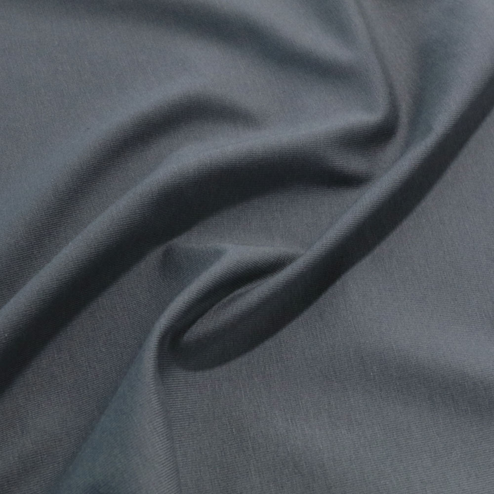 Anthrazit Shirt-JERSEY weicher Baumwolle fließend elastisch