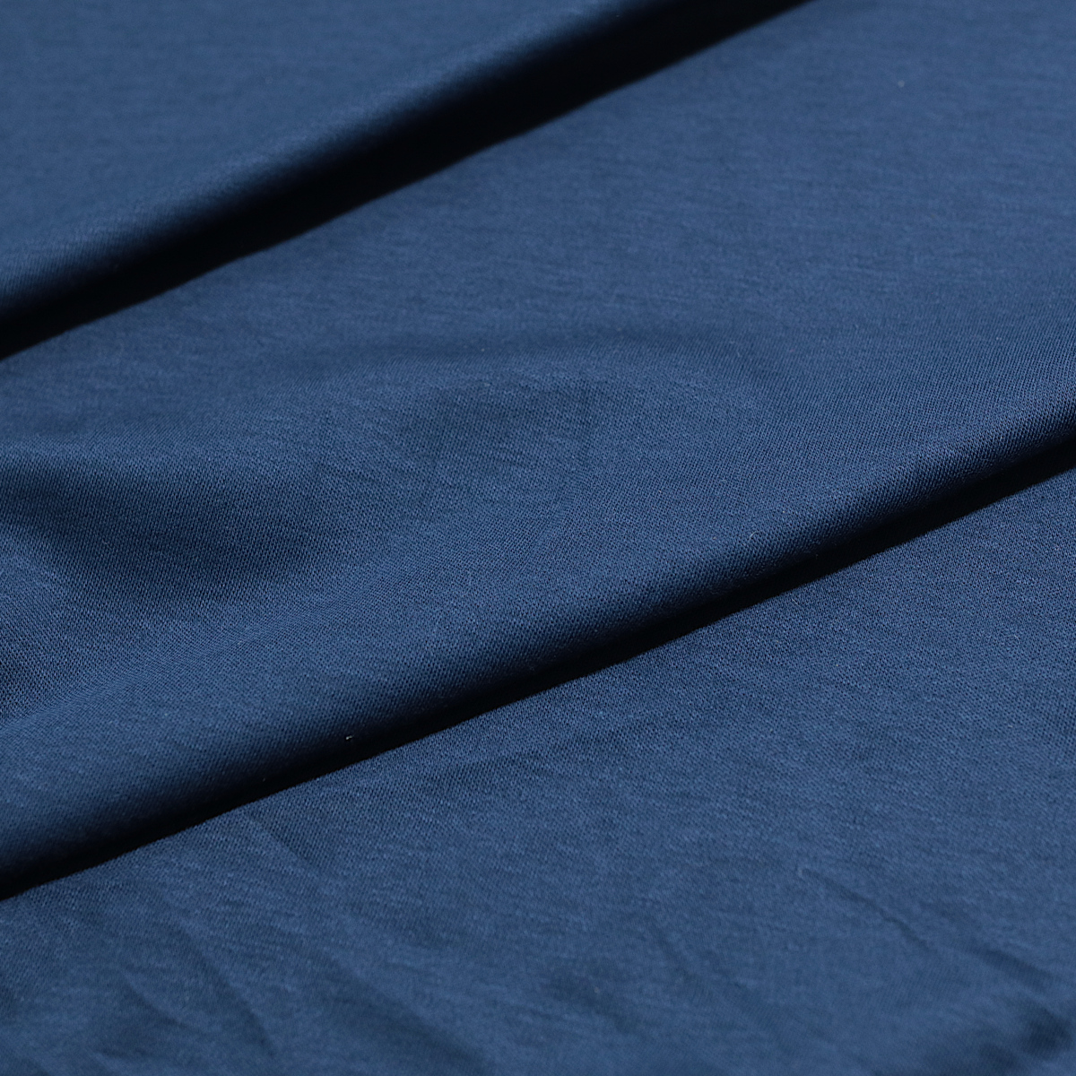 Dunkel Blau Baumwoll Jersey weicher Shirt Stoff Meterware