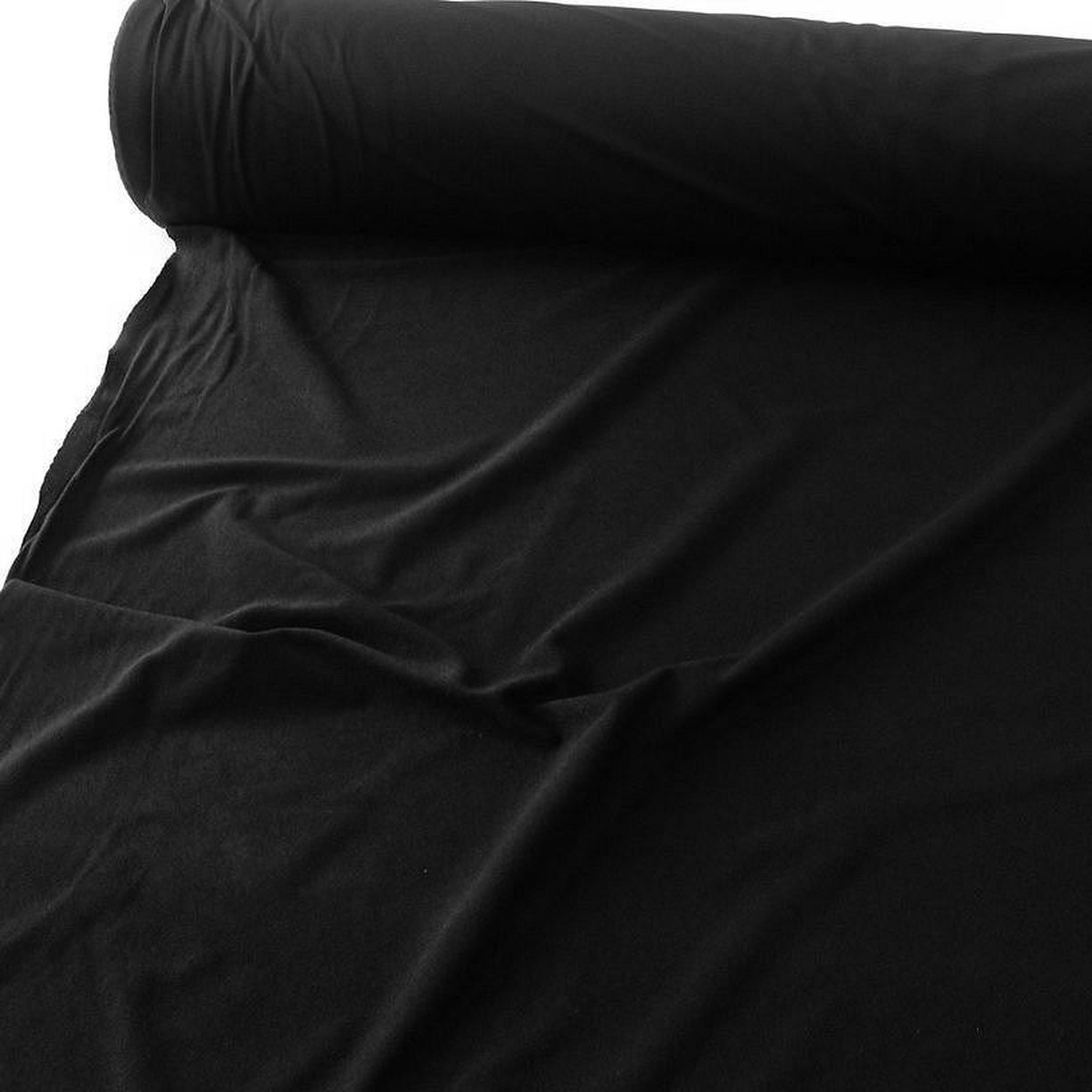 schwarzer Dekomolton 300cm breit blickdichter Baumwollstoff Gardine Vorhang Deko