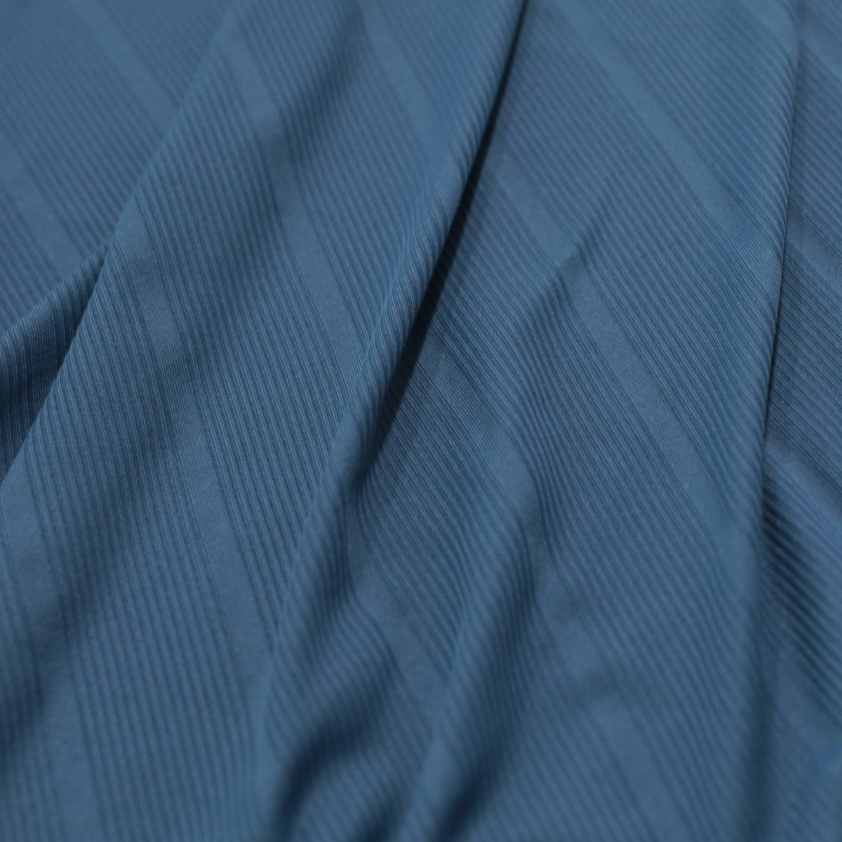 Polyester Stretch Jersey Blau mit Streifen weiche Meterware