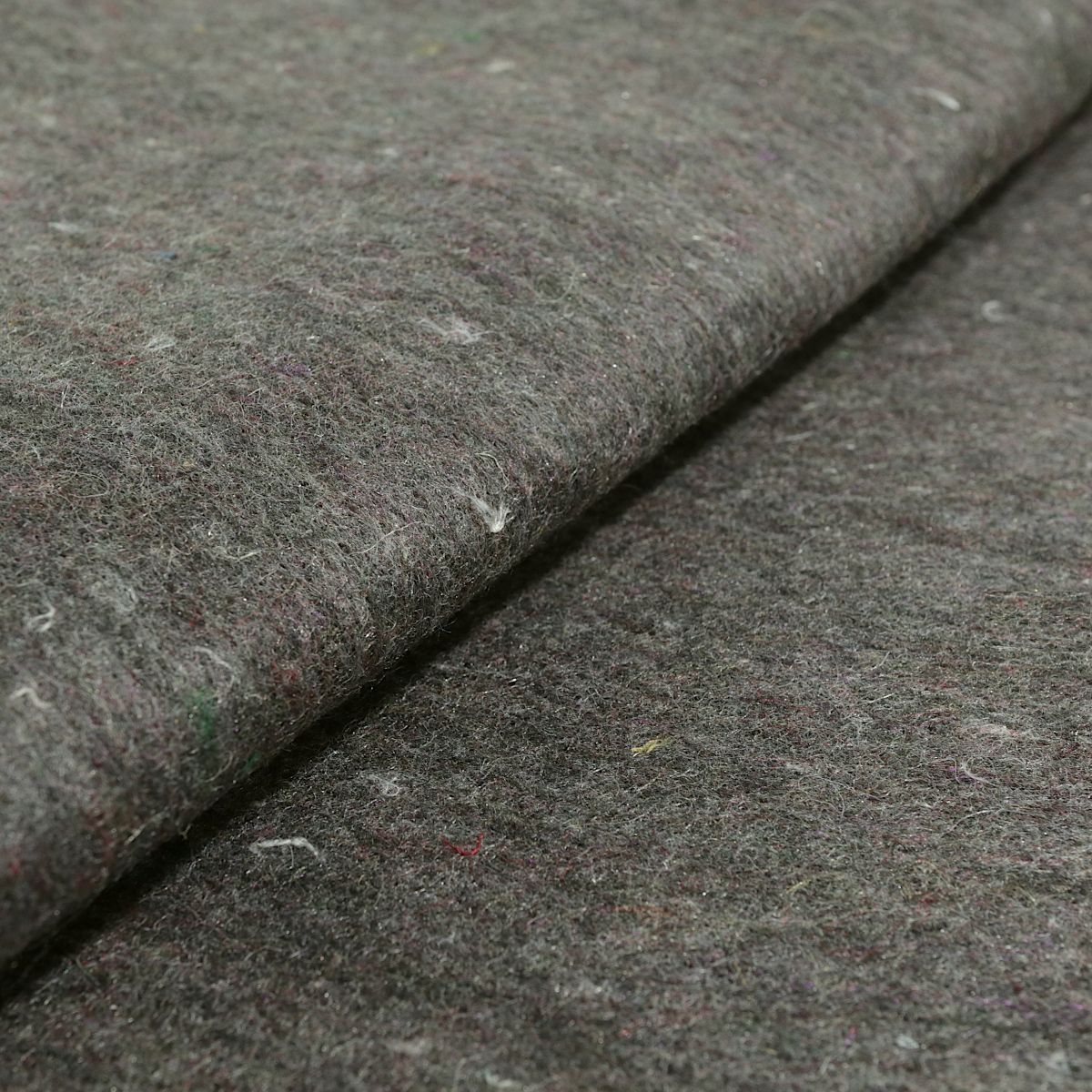 Bastelfilz Filzstoff Meterware 10mm dick Dämmstoff Polsterstoff Filzmatte Untersetzer - grau meliert