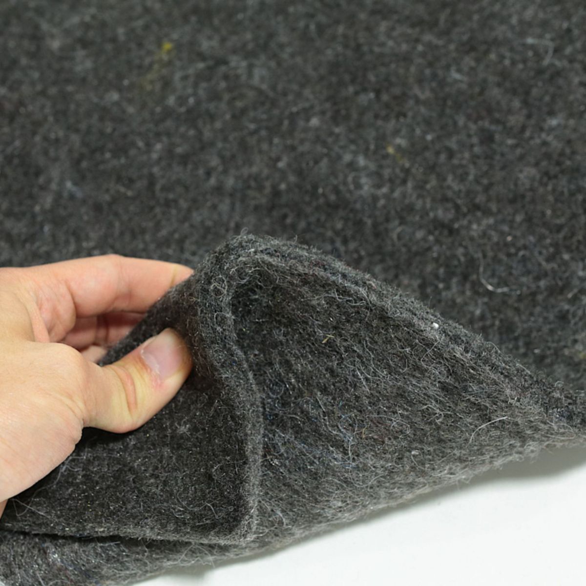 100x150cm Bastelfilz Filzstoff 10mm dick Dämmstoff Polsterstoff Filzmatte Untersetzer - grau meliert