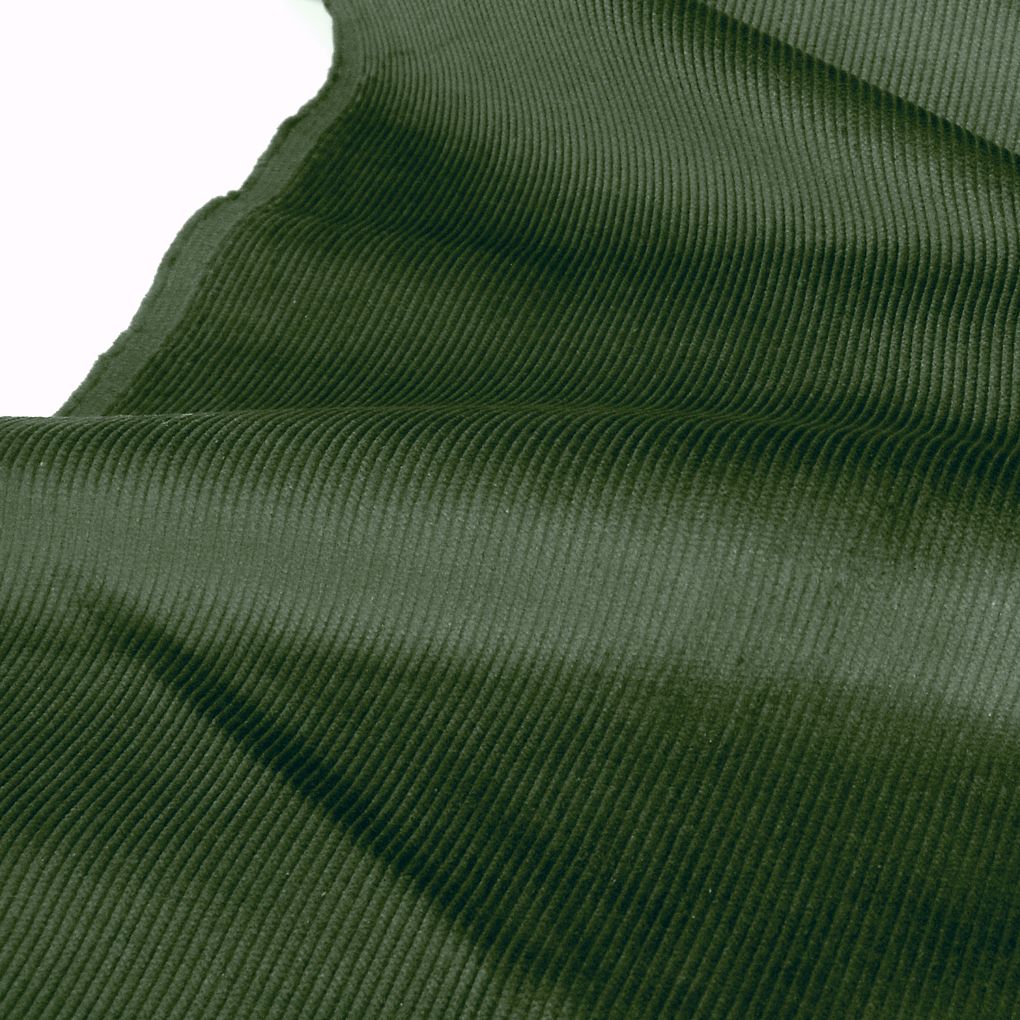 klassischer Cord Stoff weiche Baumwollstoff Meterware Bekleidung Hose Jacke - Oliv