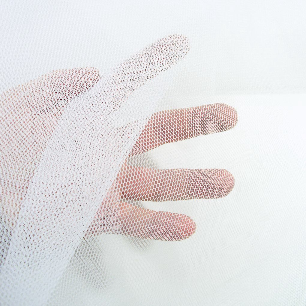 Tüllstoff Meterware 180cm breit Tüll für Kleidung Gardine Vorhang Deko - Weiß Tüllstoff Meterware 180cm breit Tüll für Kleidung Gardine Vorhang Deko - Weiß