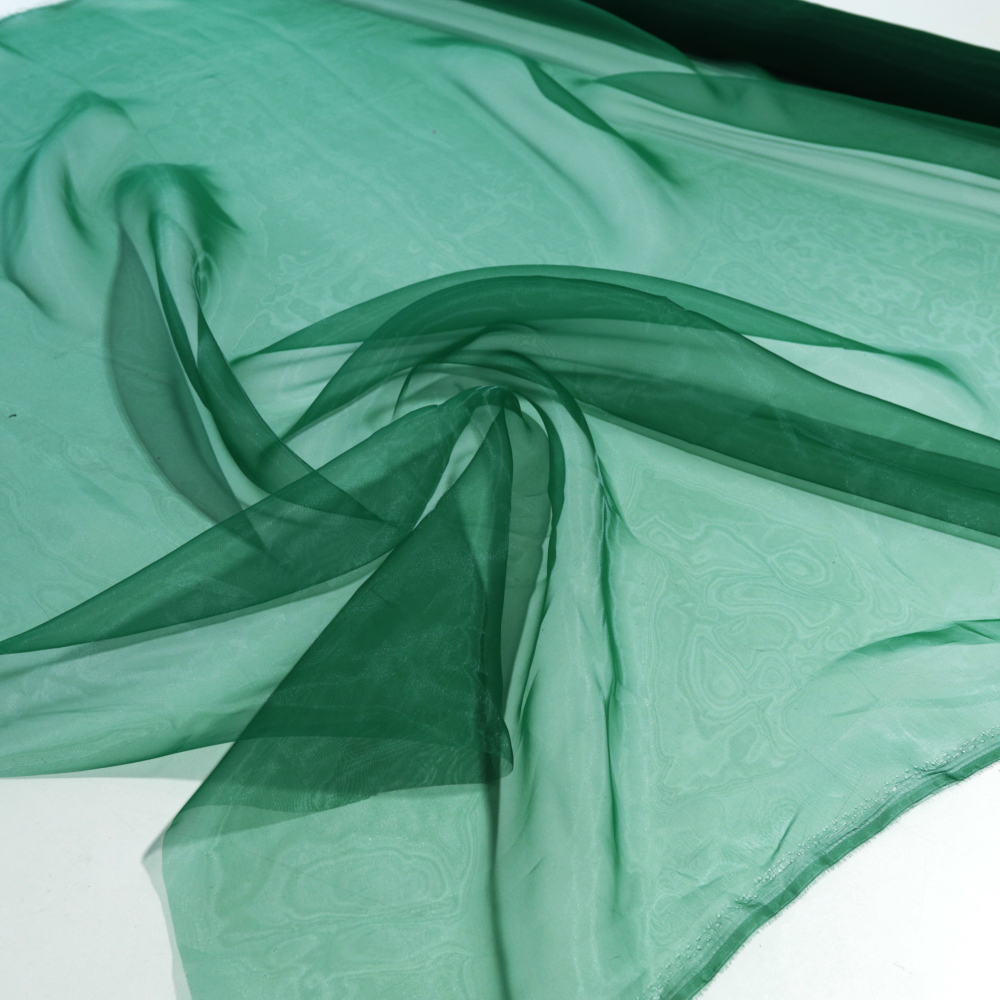 2 Wahl Organza Stoff Dekostoff Gardine Tisch Hochzeit Organzasäckchen Grün