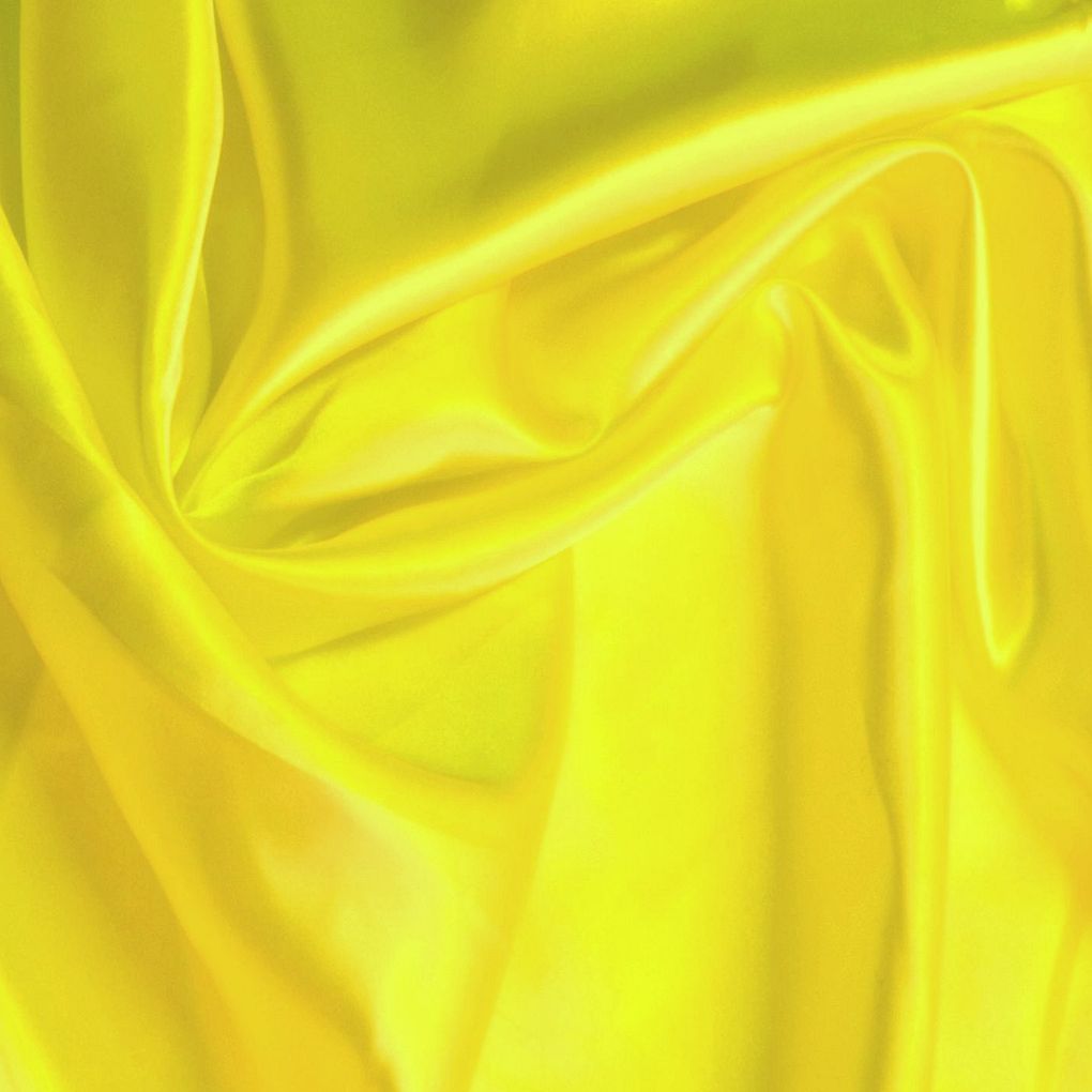 Satin Stoff Meterware als Dekostoff Gardinenstoff Kleiderstoff - Zitronen Gelb