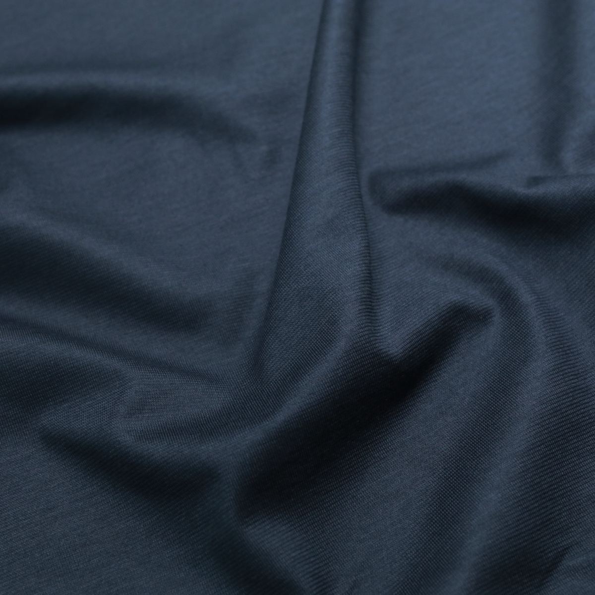 Nacht Blau Baumwoll Tshirt und KleiderJersey mit Elasthan Meterware