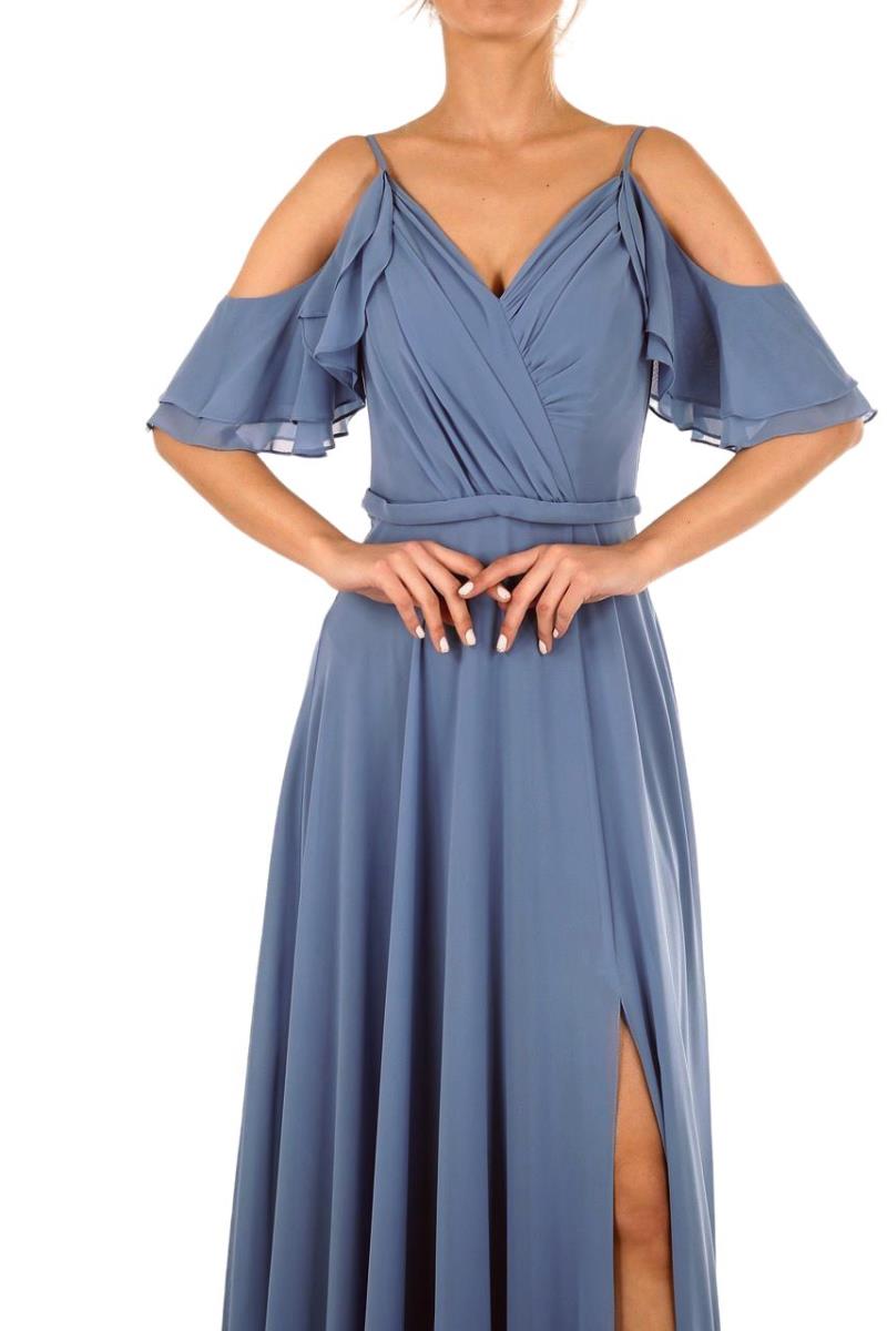 feiner Chiffon weich fallend Stoff für Kleidung Gardine Deko Meterware - Tauben Blau feiner Chiffon weich fallend Stoff für Kleidung Gardine Deko Meterware - Tauben Blau