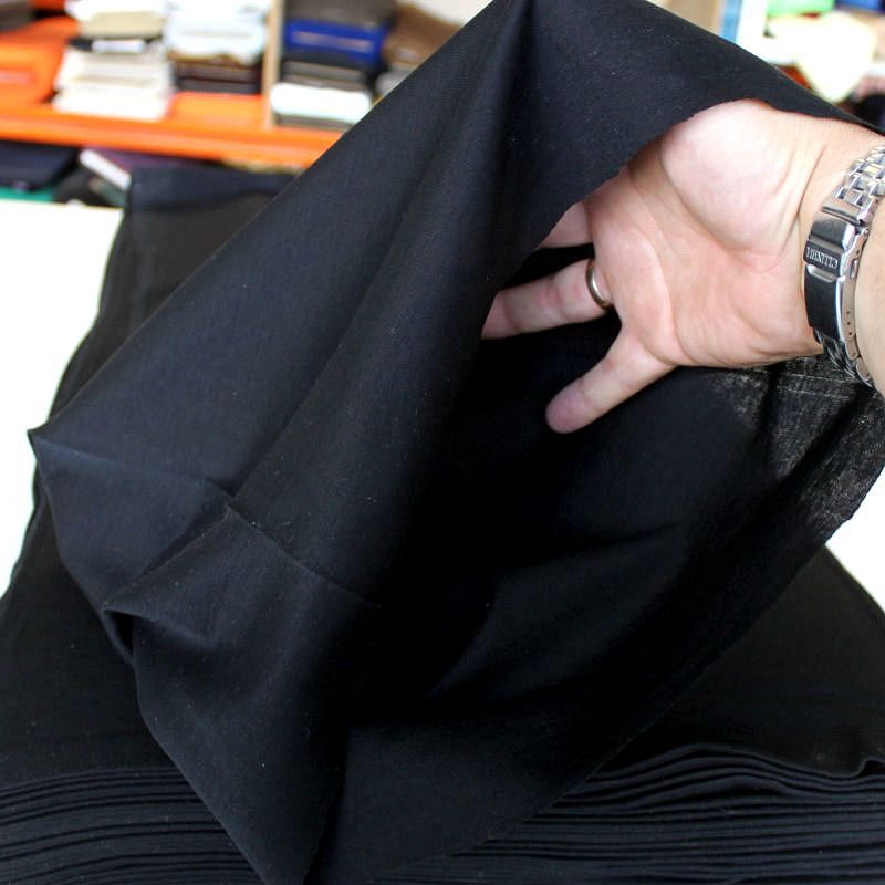 schwarzer Schlauchlersey Shirt Kleid BaumwollStoff elastisch Jerseystoff 35cm br