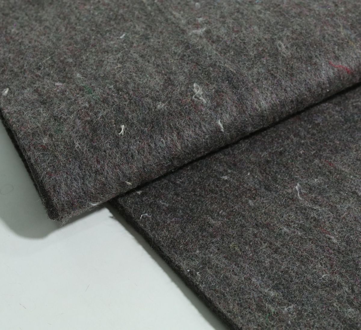 Bastelfilz Filzstoff Meterware 10mm dick Dämmstoff Polsterstoff Filzmatte Untersetzer - grau meliert