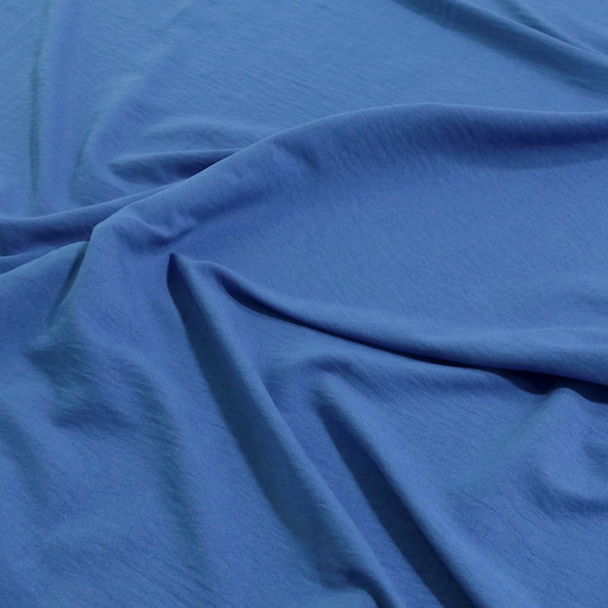 leichte, Pfirsich weiche Microfaser Mode- und Dekostoff Meterware - blau