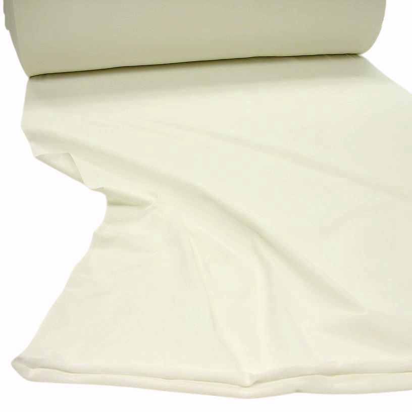 Weicher Baumwoll Jersey mit Elasthan 95cm  breiter Bündchenstoff Meterware - creme