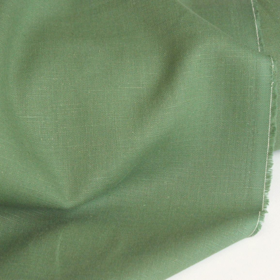 popup_images/187762.jpg weiches Leinen für Kleid Rock Hose Jacke vorgewaschener Leinenstoff Meterware - alt grün