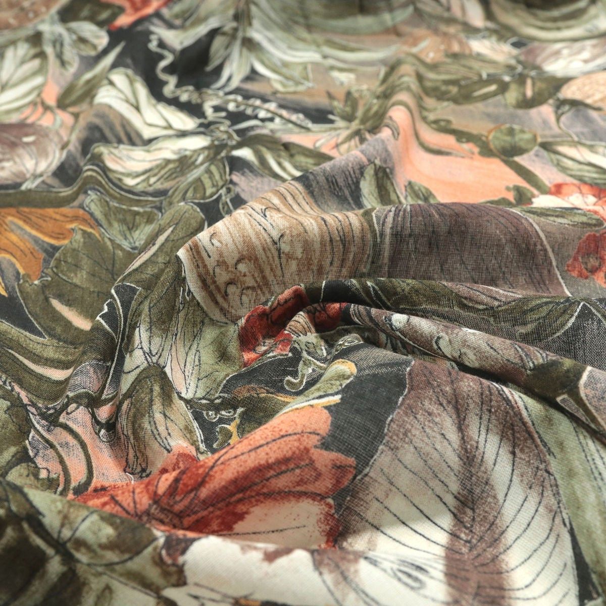 Sommer Blusenstoff Kleiderstoff Stoff Fallend Knitterfreie Meterware Blumen