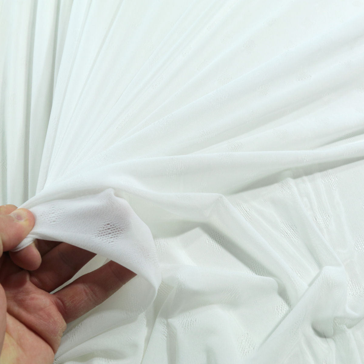 Butterweicher Dessous Netz-Stoff Super Stretch Unterwäsche für weiß Meterware