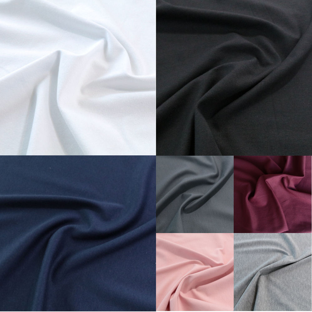 Jersey-Stoff in 7 Farben weicher Baumwolle Kleid Top Rock
