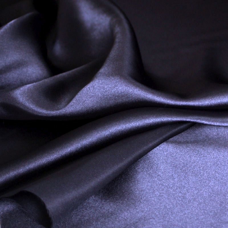 popup_images/shop_satin_dkl_blau_100132.jpg Glanz Satin Stoff Meterware als Gardinenstoff Kleiderstoff -  Dunkel Blau