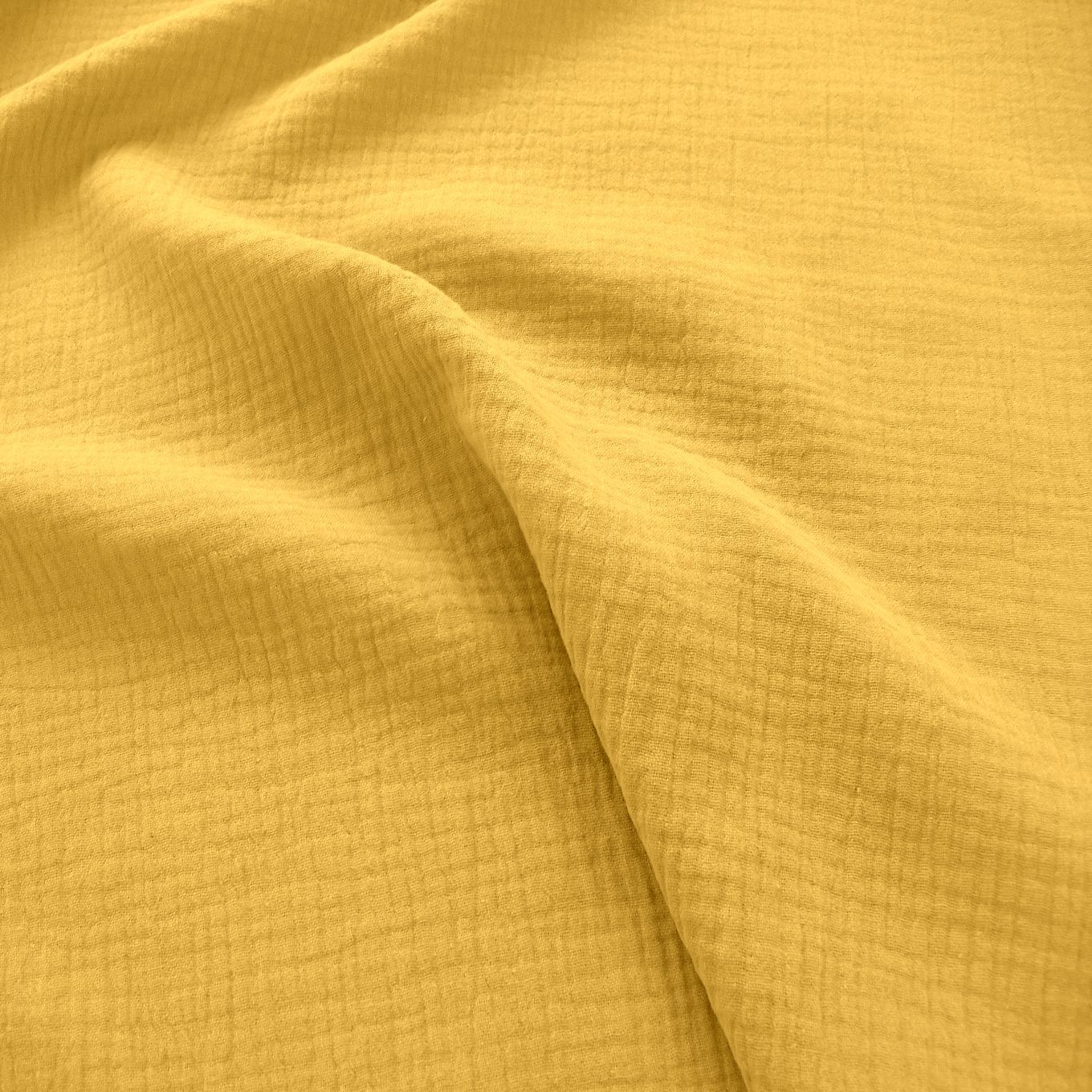 gelber Musselin/Gauze weicher Baumwollstoff zweilagig Kleider-Blusenstoff