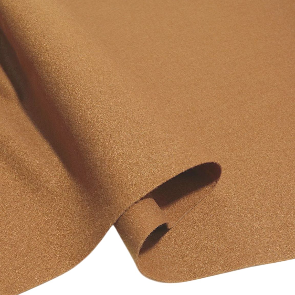 leichter Bastelfilz 190cm breit Filzstoff 1 mm dick Filzmatte Nadel-Filz Taschenfilz - Camel