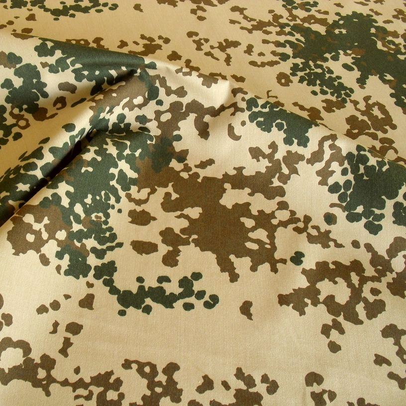 Camouflage Bundeswehr Wüste Baumwoll-Stoff Flecktarn Armee Tarnstoff Meterware